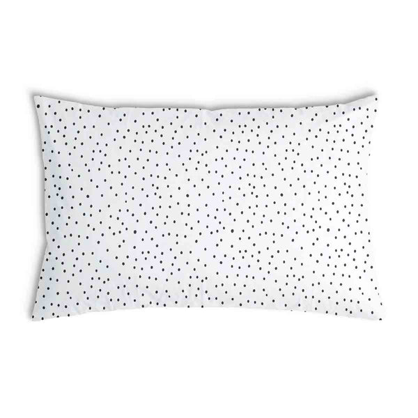Health pillow, black with polka dots