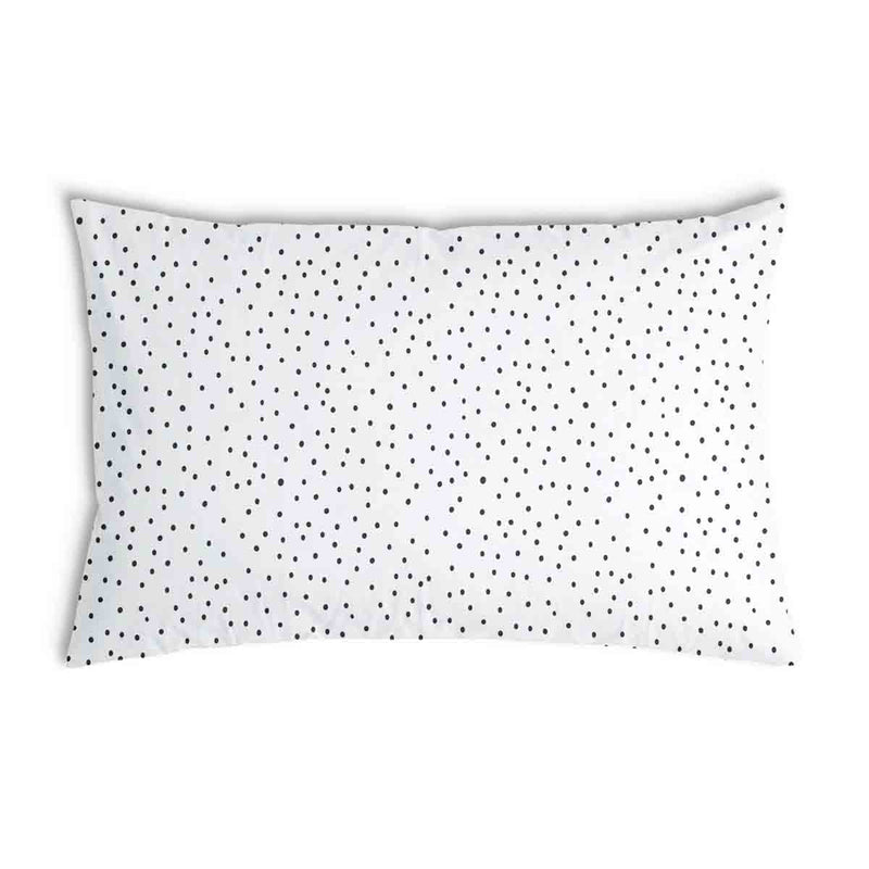 Health pillow, black with polka dots