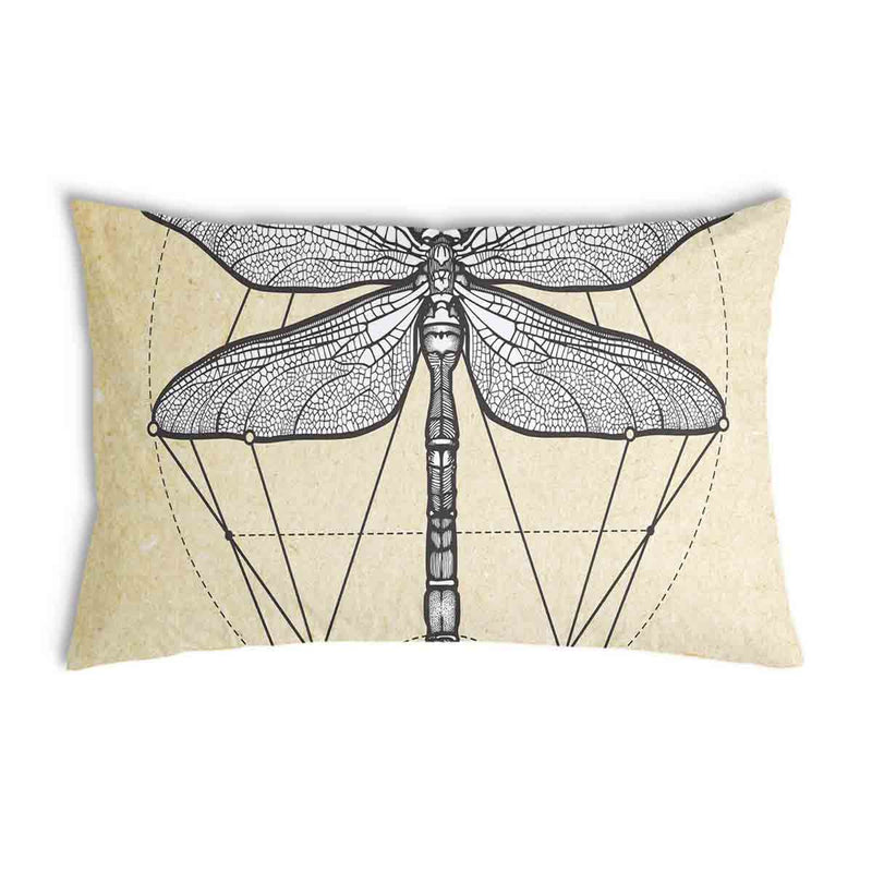 Health pillow yellow with dragonfly