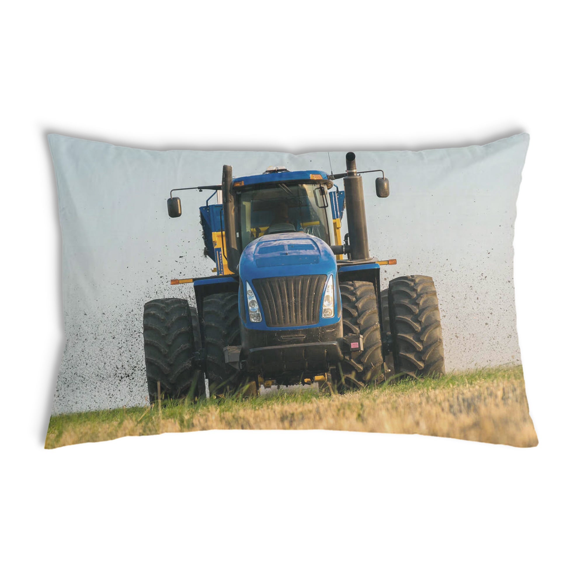 Health pillow tractor in blue
