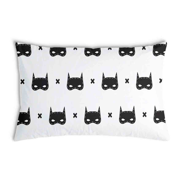 Health pillow, white with cat mask.