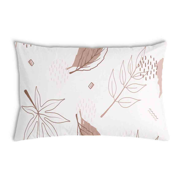 Health pillow, pink with leaves.