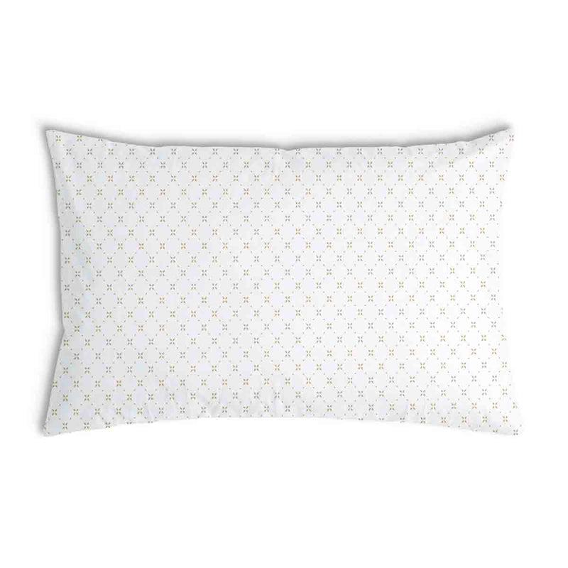 Health Pillow White Floral Pattern