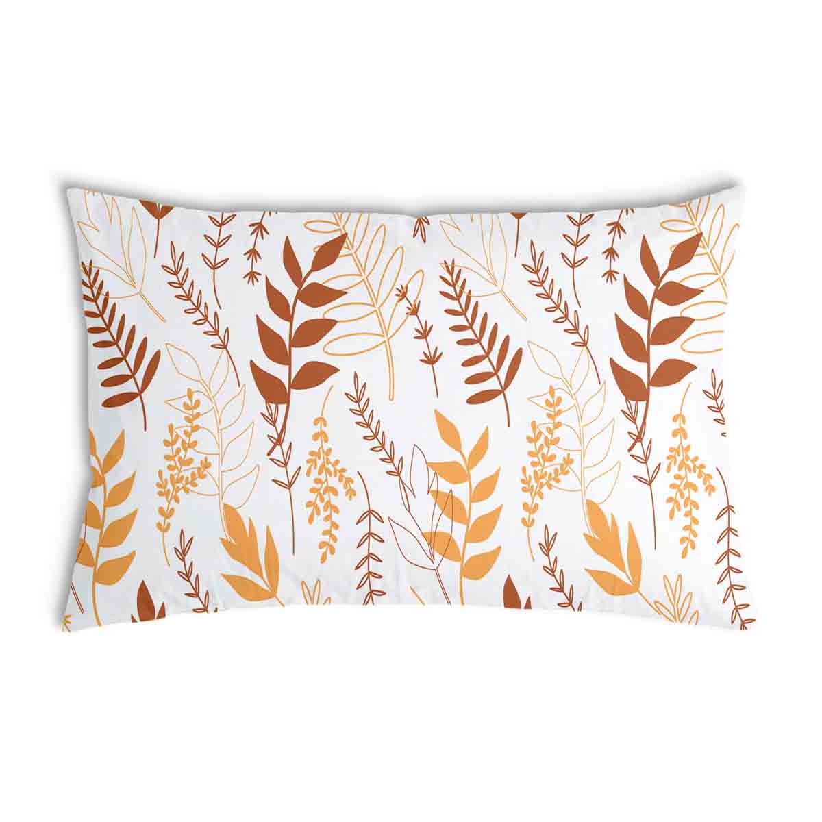 Coussin de santé blanc avec branches automnales