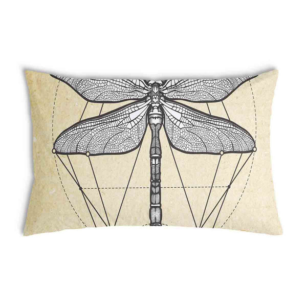 Health pillow yellow with dragonfly