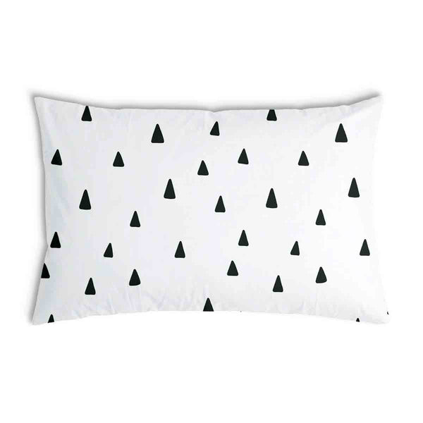 Health pillow white with black triangles