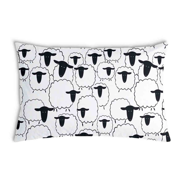 White health pillow with sheep