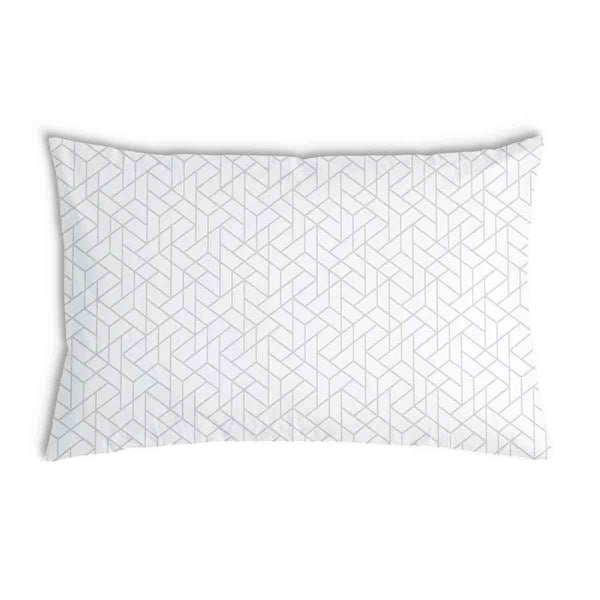Health Pillow White with Delicate Geo Pattern