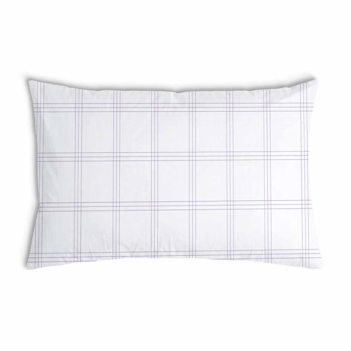 Health pillow white with purple stripes