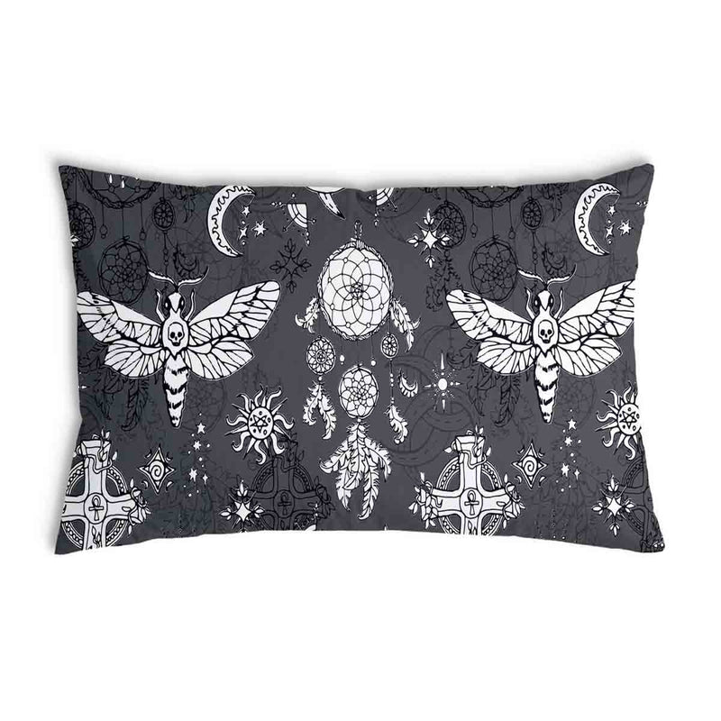 Health pillow, black, creepy dragonfly