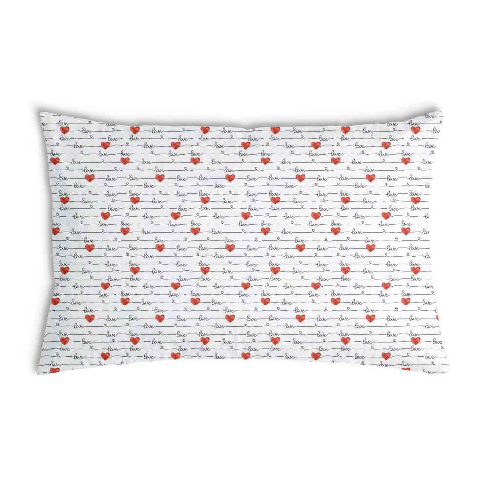 Health Pillow White with Love Inscription