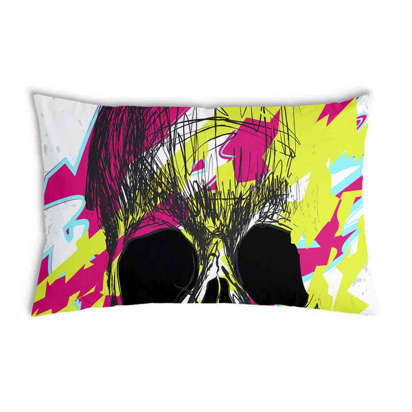 Health pillow, skull, colorful