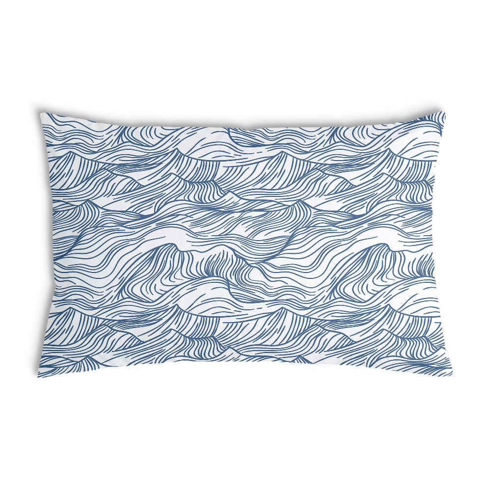 Health pillow waves in blue