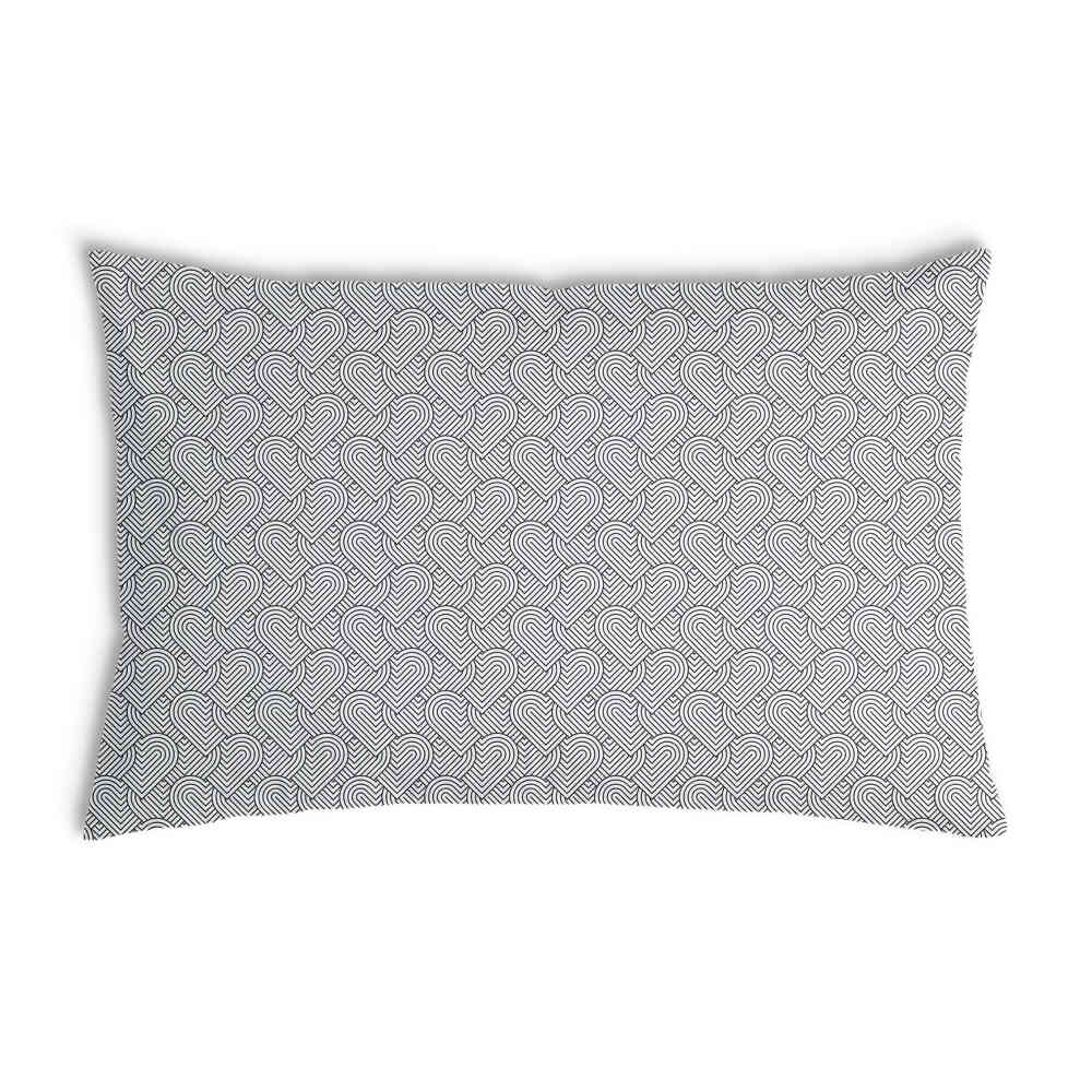 Health Pillow Gray Geometric Hearts