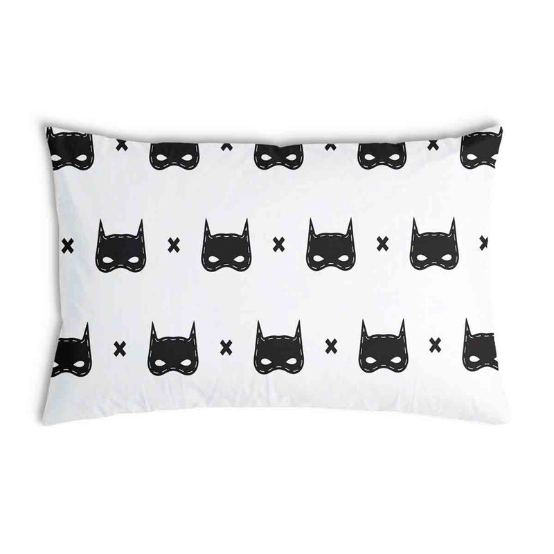 Health pillow, white with cat mask.