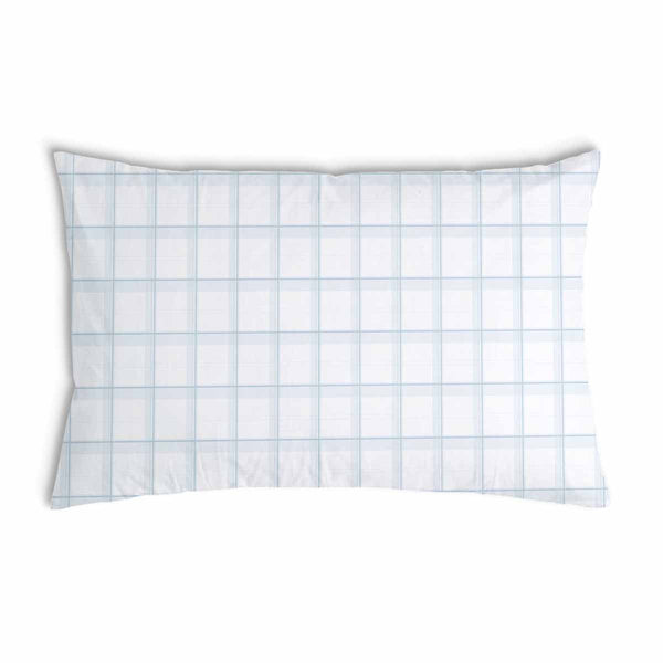 Health pillow, white and blue checkered