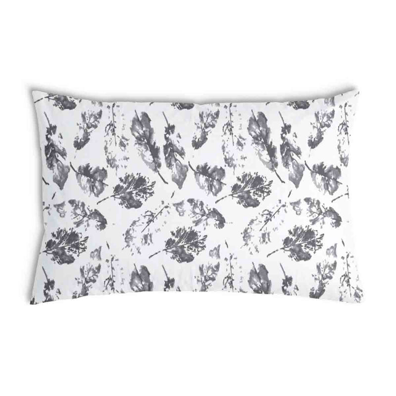 Health pillow white with grey leaves