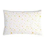 Health pillow, white with yellow stars.