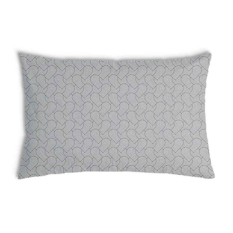 Health pillow grey geometric hearts