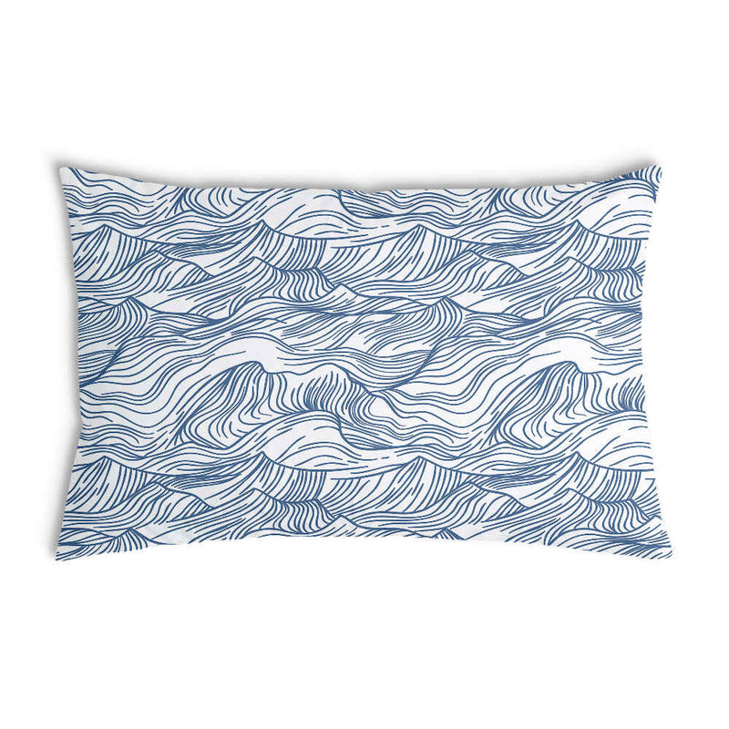 Health pillow waves in blue