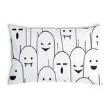 Health pillow white with funny ghosts