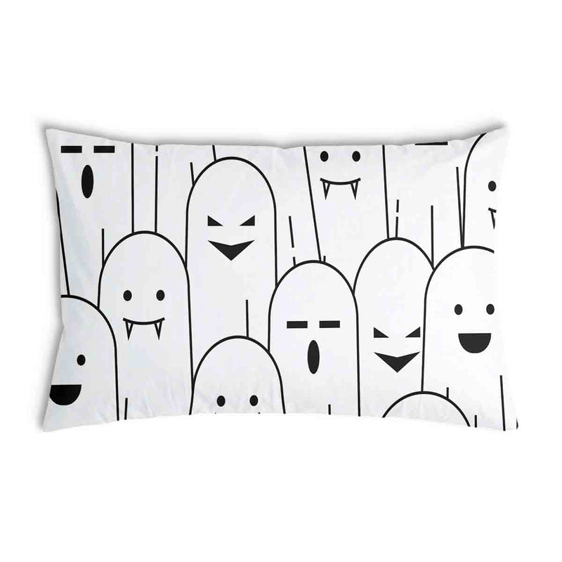 Health pillow white with funny ghosts