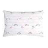 White health pillow with small cats