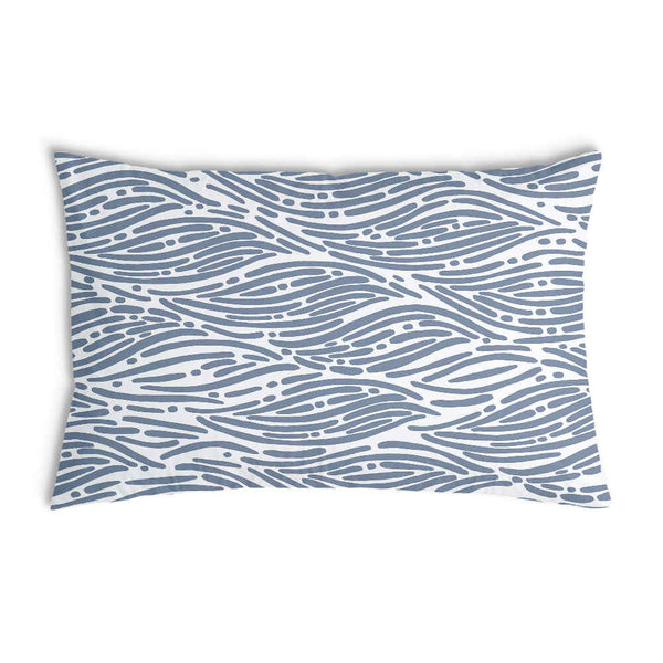 Health pillow with wavy pattern, blue.