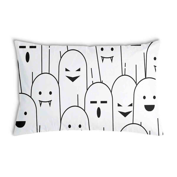 Health pillow white with funny ghosts