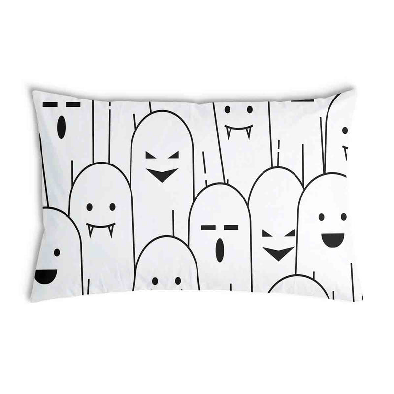 Health pillow white with funny ghosts