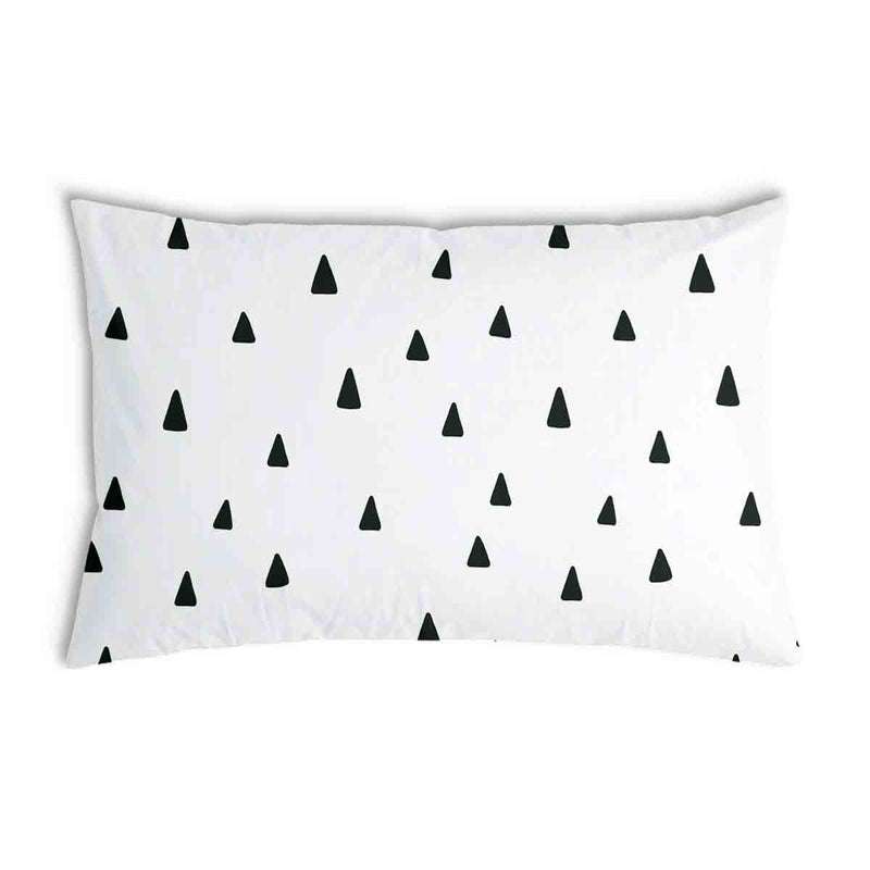 Health pillow white with black triangles