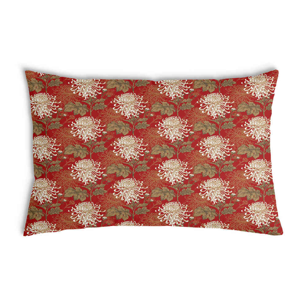 Coussin de santé rouge grande fleur