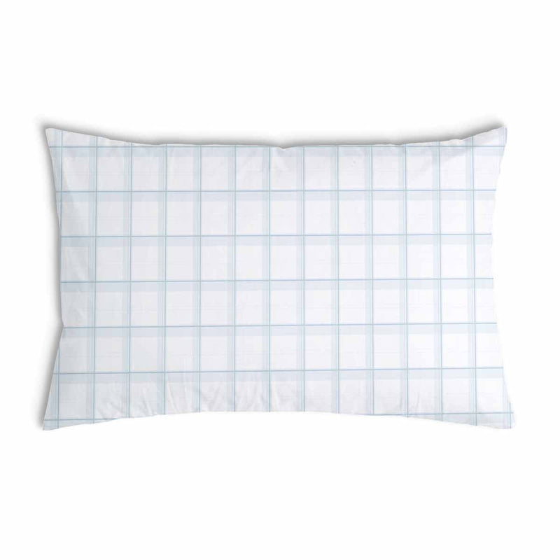 Health Pillow White Blue Checkered