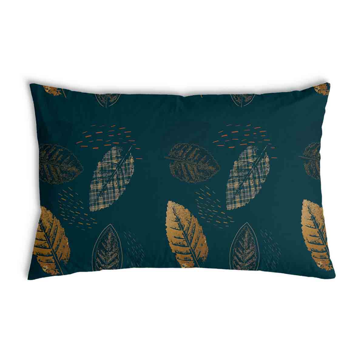 Health pillow green with golden leaf
