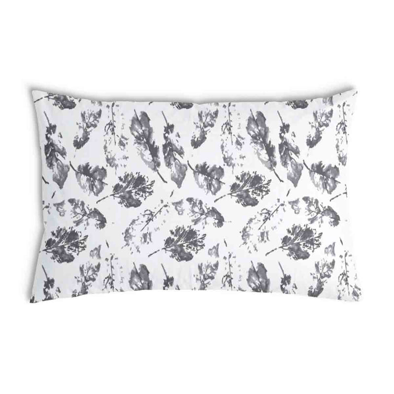 Health pillow white with grey leaves