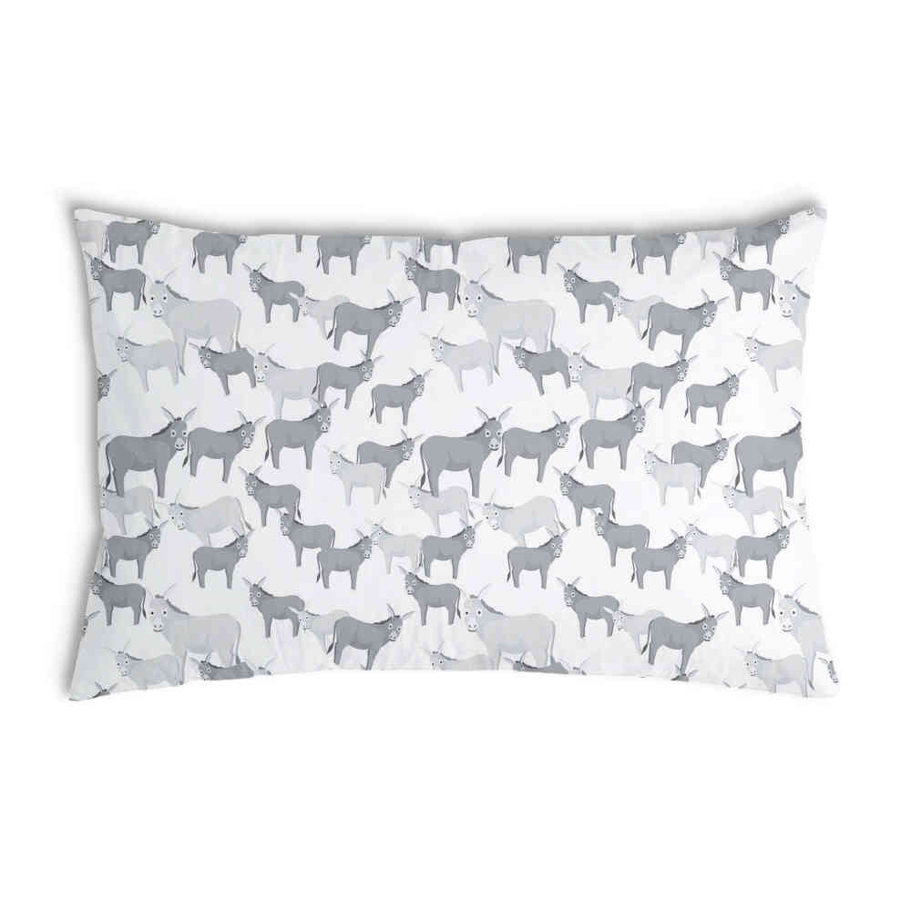 Coussin de santé gris avec des ânes
