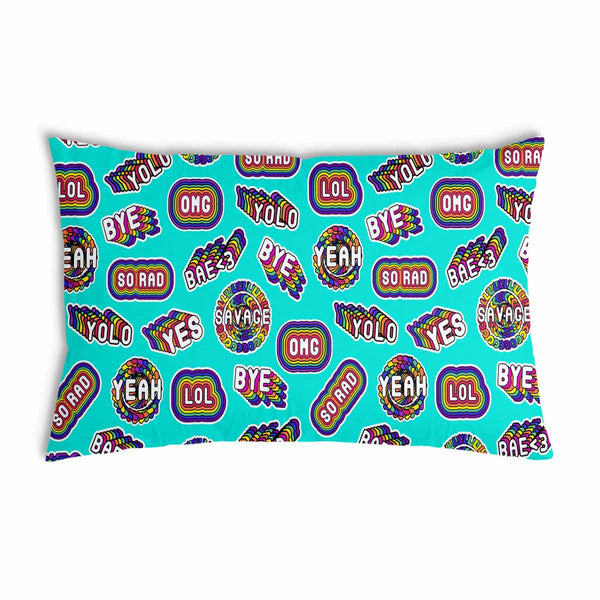 Health Pillow Turquoise with Sayings