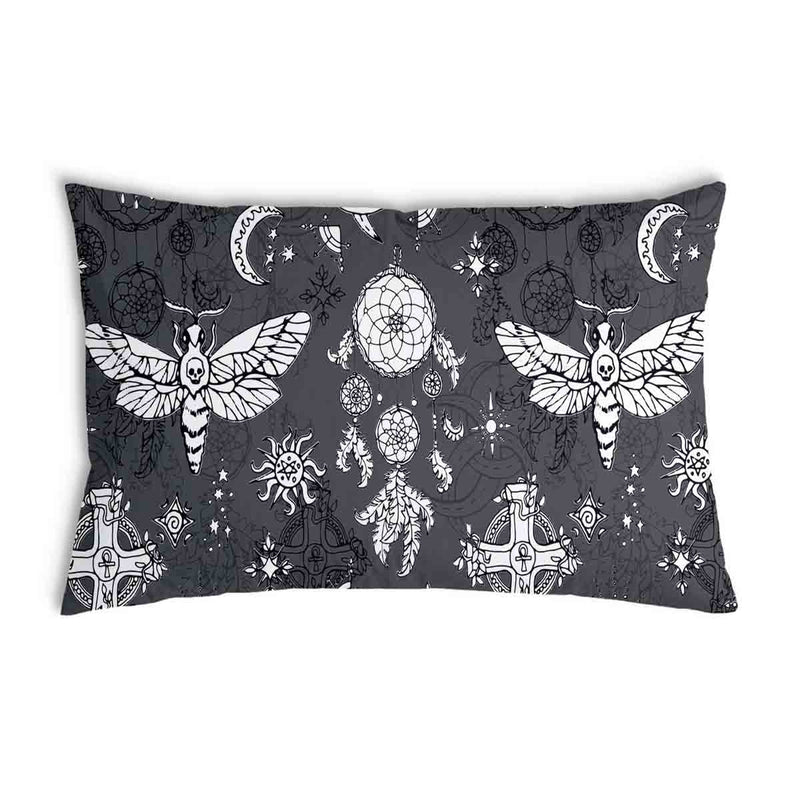 Health pillow, black, creepy dragonfly
