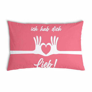 Coussin de santé avec housse en coton rose je t'aime