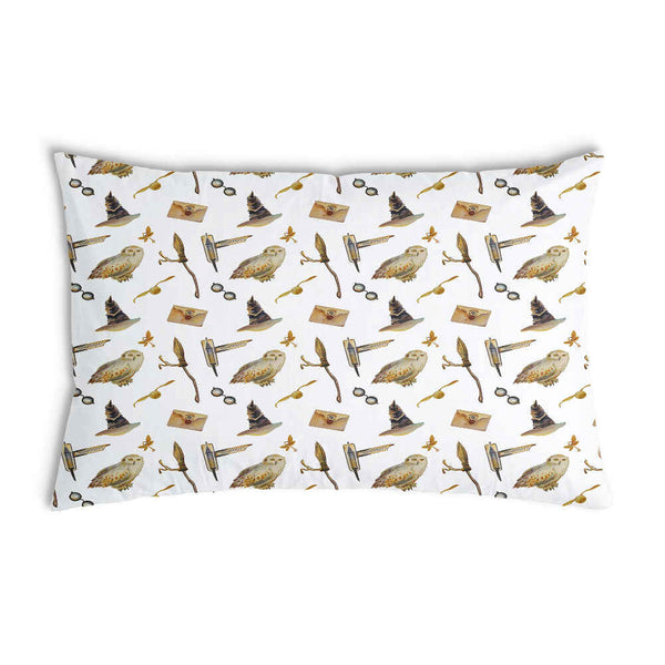 White health pillow with owls