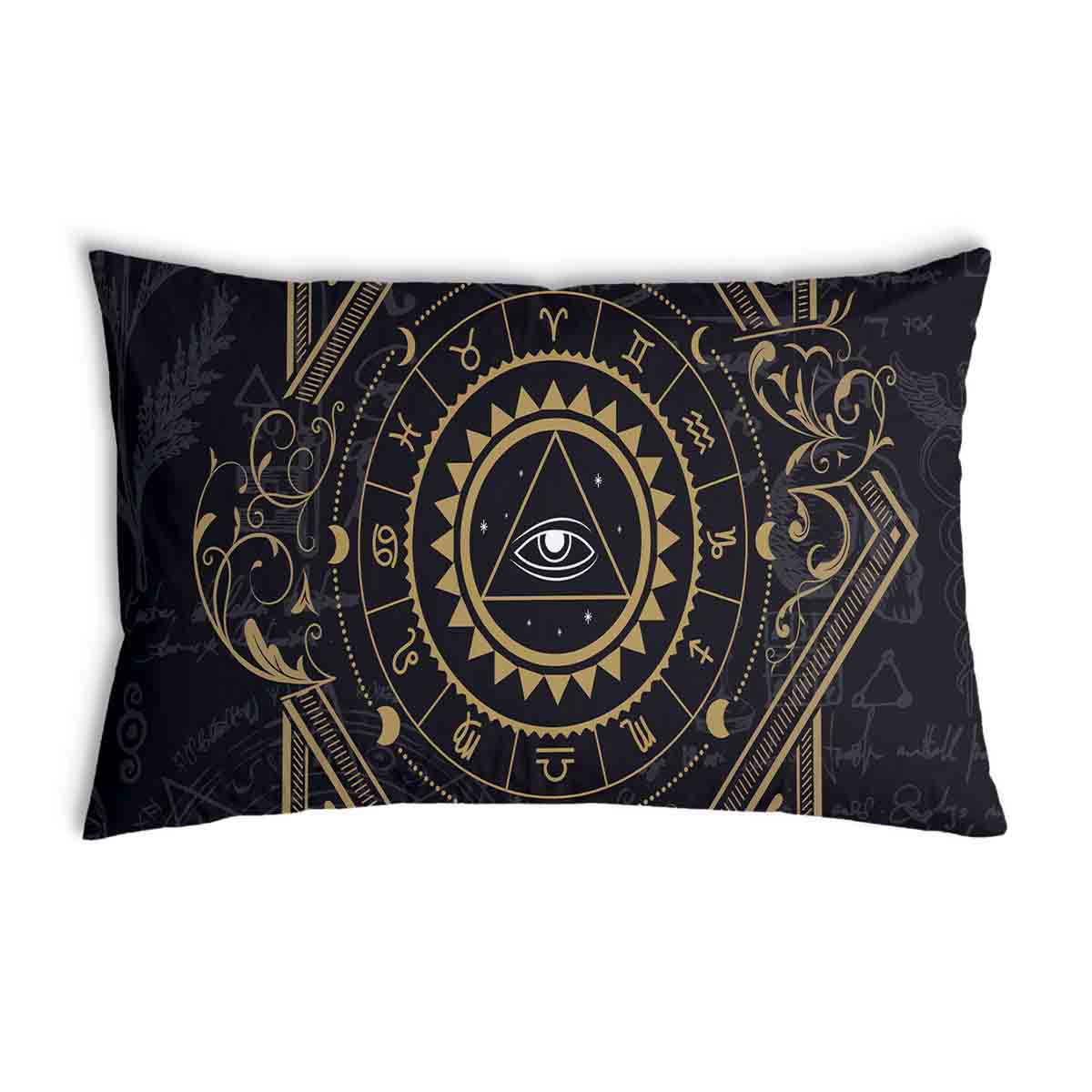 Health Pillow Black Mystic Mandala