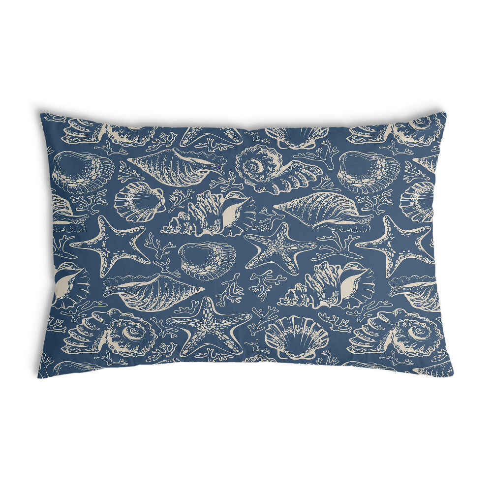 Health Pillow Blue with Shells