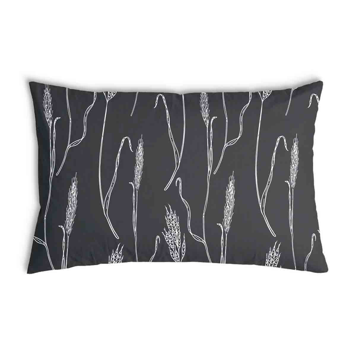 Coussin de santé gris foncé avec branches blanches