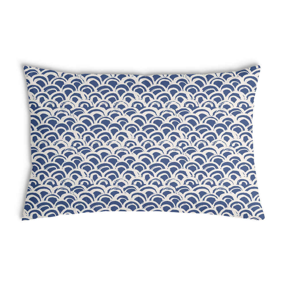 Coussin de santé motif ondulé bleu