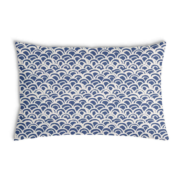 Health pillow with blue wave pattern