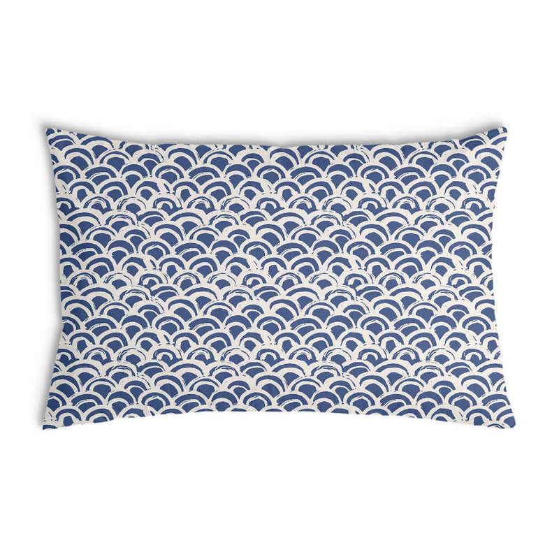 Health pillow with blue wave pattern