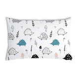 White health pillow with hedgehog