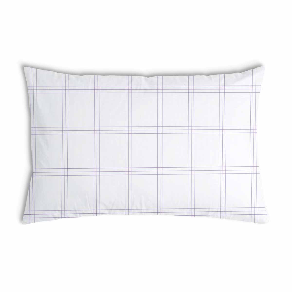 Health pillow white with purple stripes
