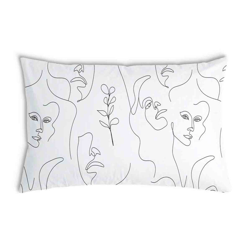 Health pillow woman's face boho