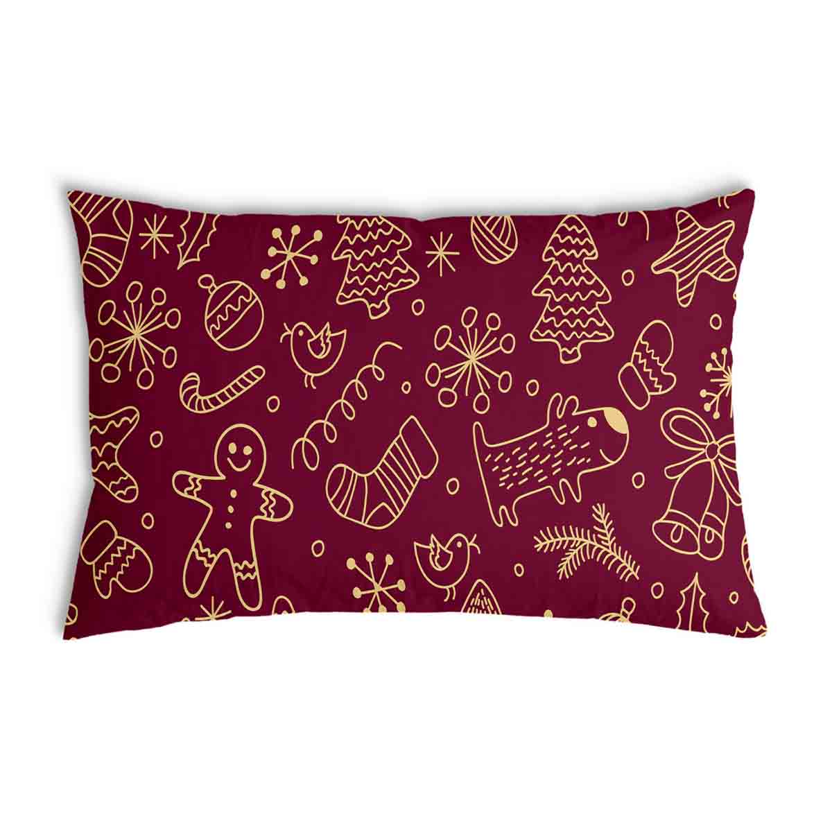 Health pillow red with funny Christmas motifs